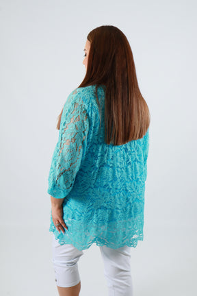 Sienna Lace Top in Blue 