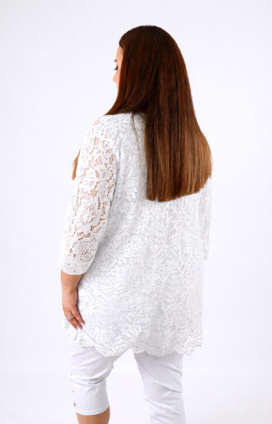 Sienna Lace Top in White 