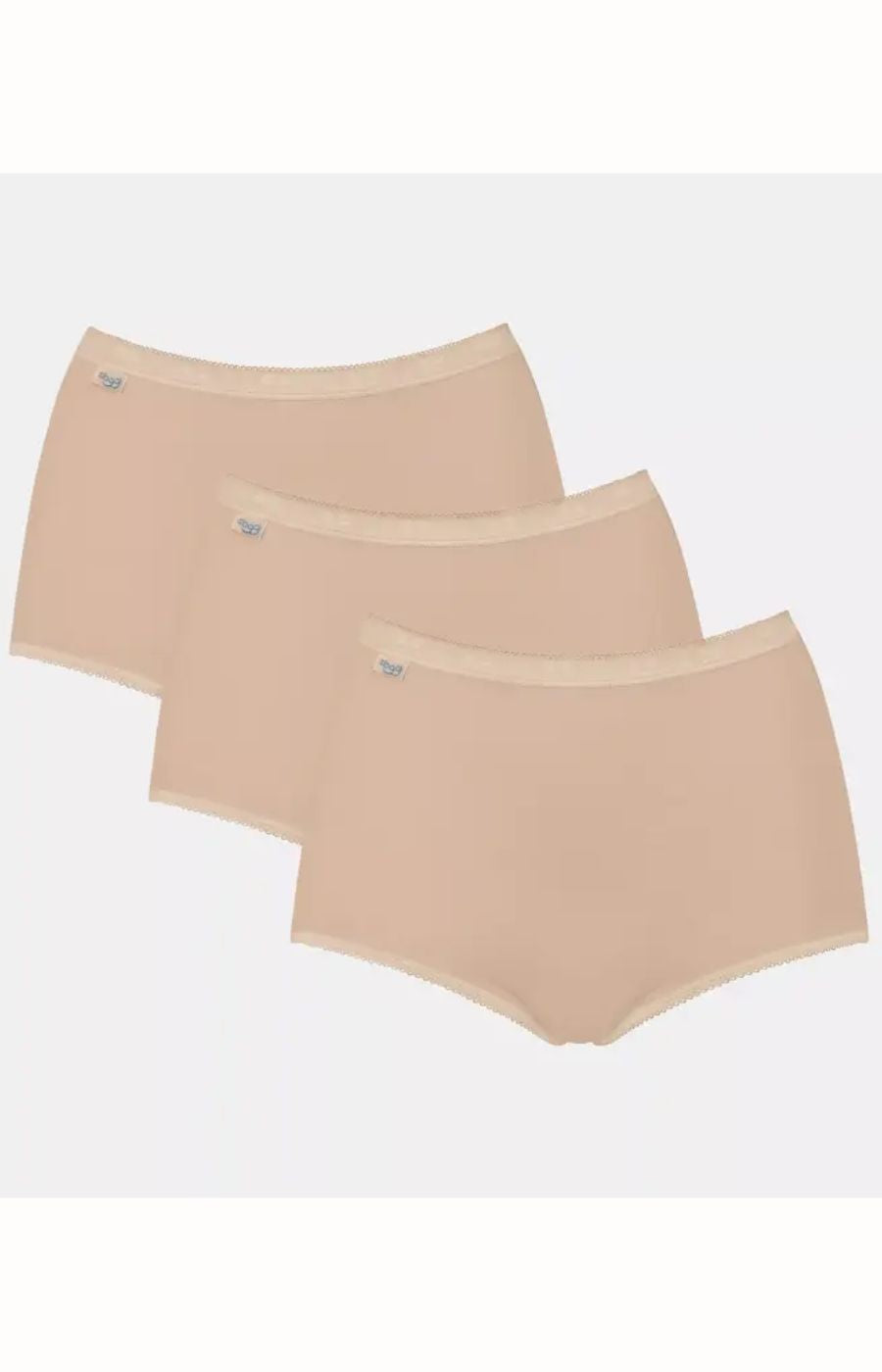 Sloggi Basic+ Maxi Underwear 3 Pack in Beige