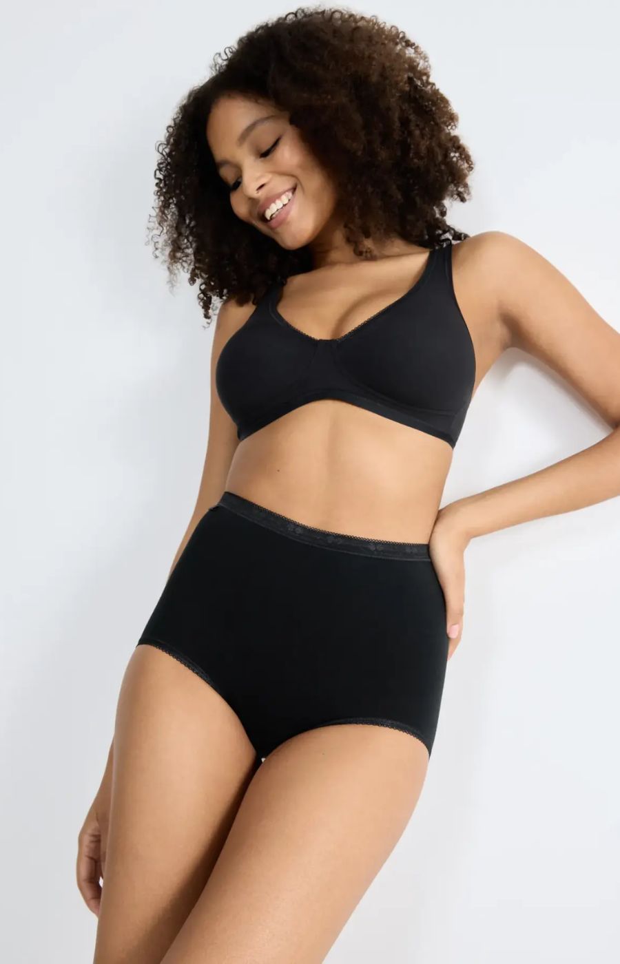 Sloggi Basic+ Maxi Underwear 3 Pack in Black