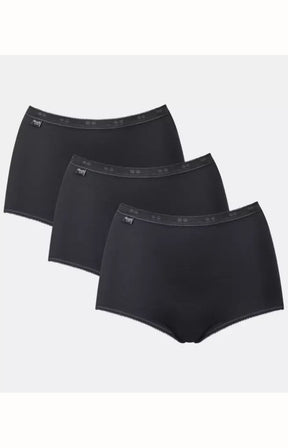 Sloggi Basic+ Maxi Underwear 3 Pack in Black
