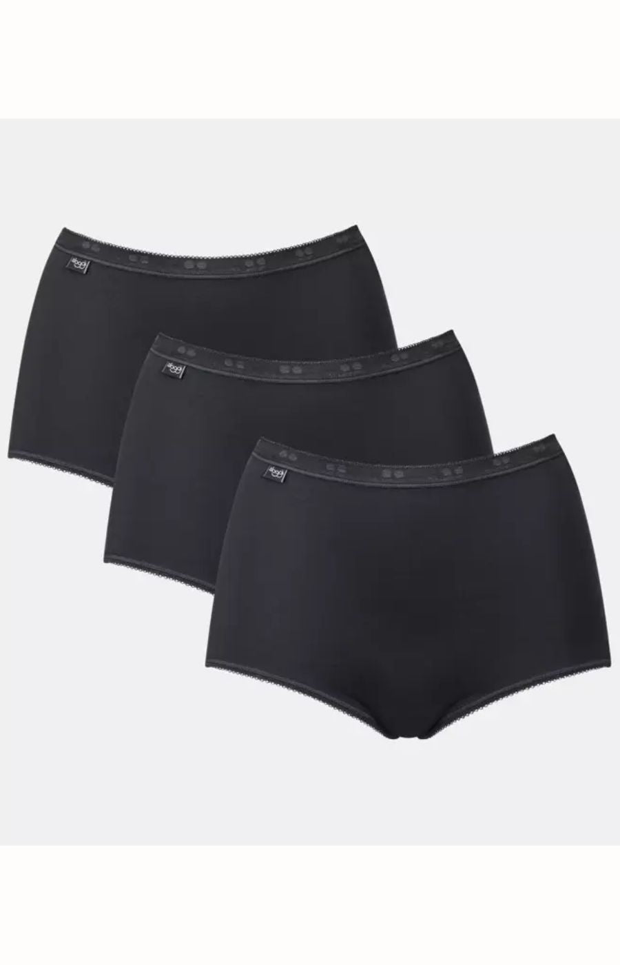 Sloggi Basic+ Maxi Underwear 3 Pack in Black