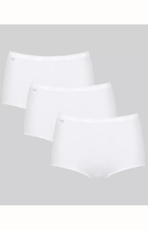 Sloggi Basic+ Maxi Underwear 3 Pack in White