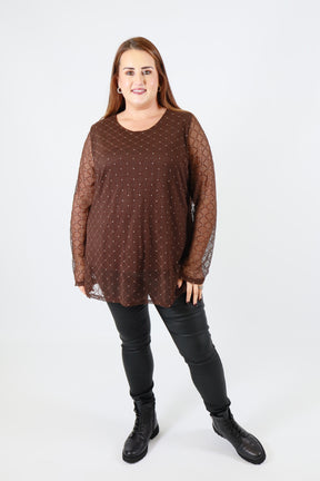 Sofia Top in Brown