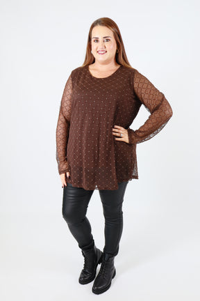 Sofia Top in Brown