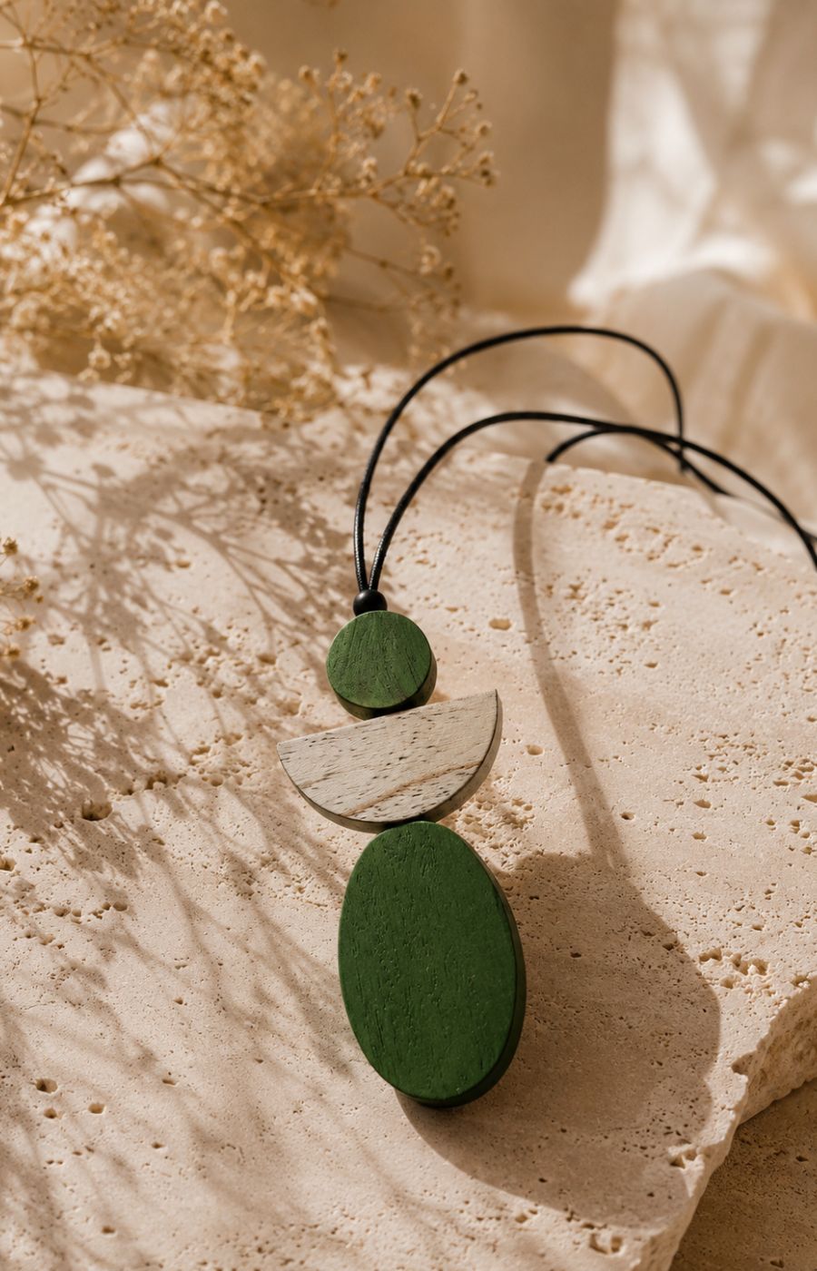 Sophie Angel Necklace in Green