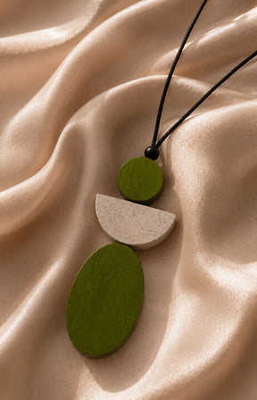 Sophie Angel Necklace in Lime 