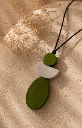Sophie Angel Necklace in Lime