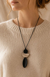 Sophie Angel Necklace in Navy