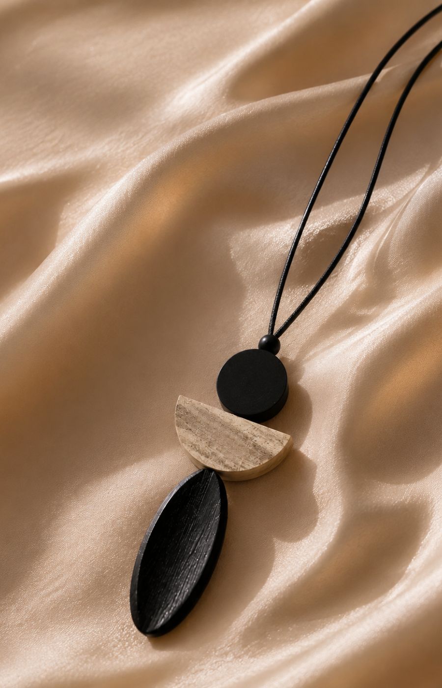 Sophie Angel Necklace in Navy 