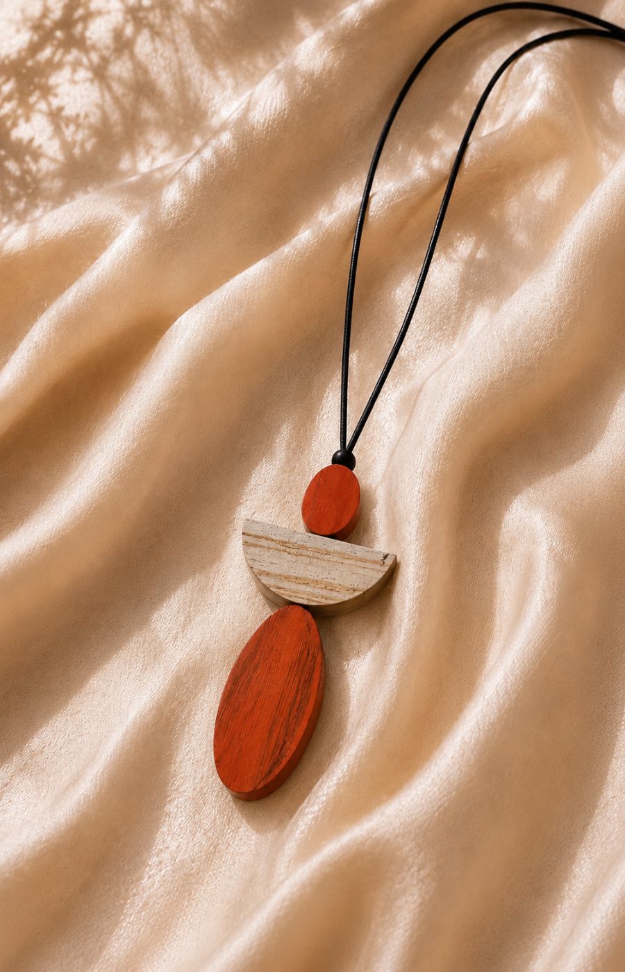 Sophie Angel Necklace in Orange 