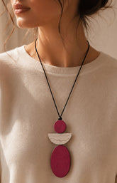 Sophie Angel Necklace in Pink 