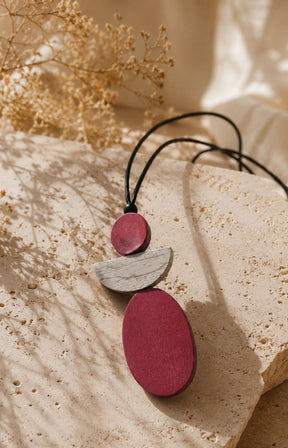 Sophie Angel Necklace in Pink 