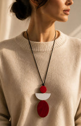 Sophie Angel Necklace in Red 