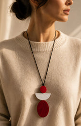 Sophie Angel Necklace in Red 