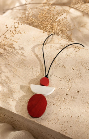 Sophie Angel Necklace in Red 