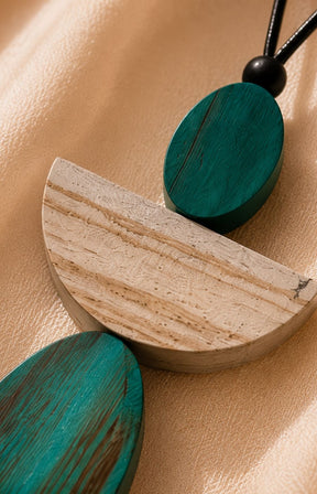 Sophie Angel Necklace in Teal 