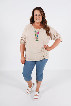 Stephanie Blouse in Beige