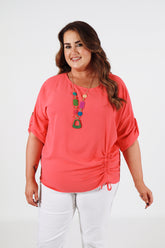 Stephanie Blouse in Coral
