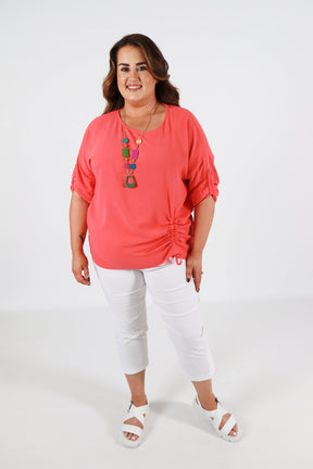 Stephanie Blouse in Coral