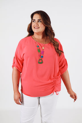 Stephanie Blouse in Coral