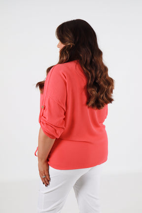Stephanie Blouse in Coral