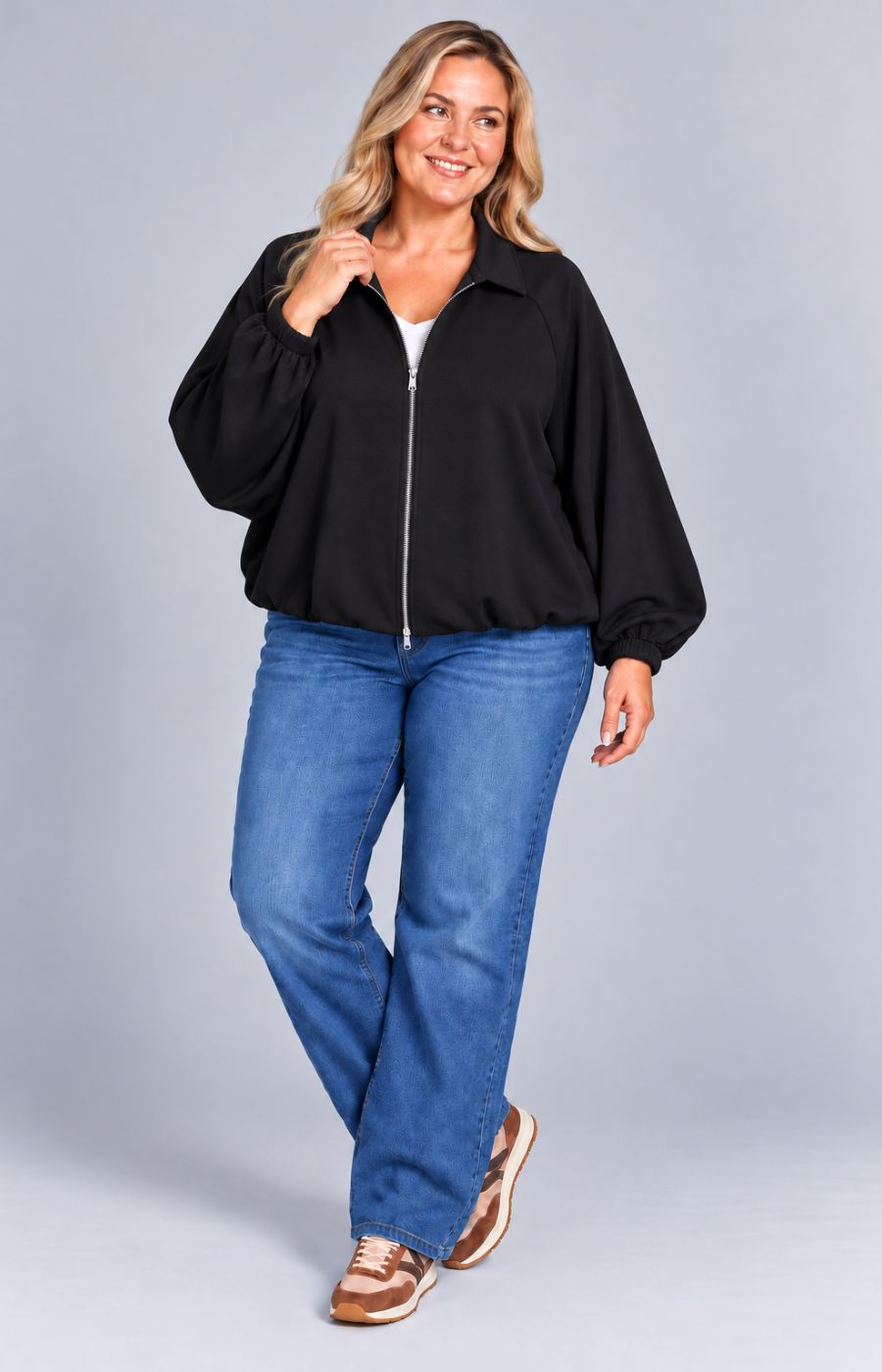Suzi Bomber Jacket in Black  