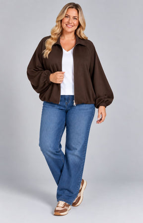 Suzi Bomber Jacket in Brown 