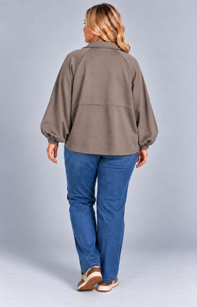 Suzi Bomber Jacket in Taupe 