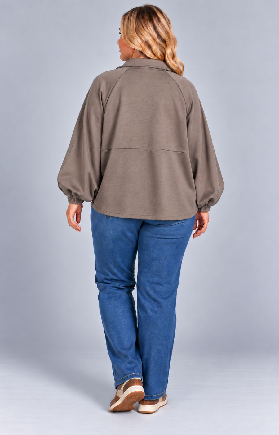 Suzi Bomber Jacket in Taupe 