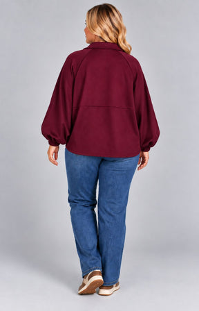 Suzi Bomber Jacket in Wine 