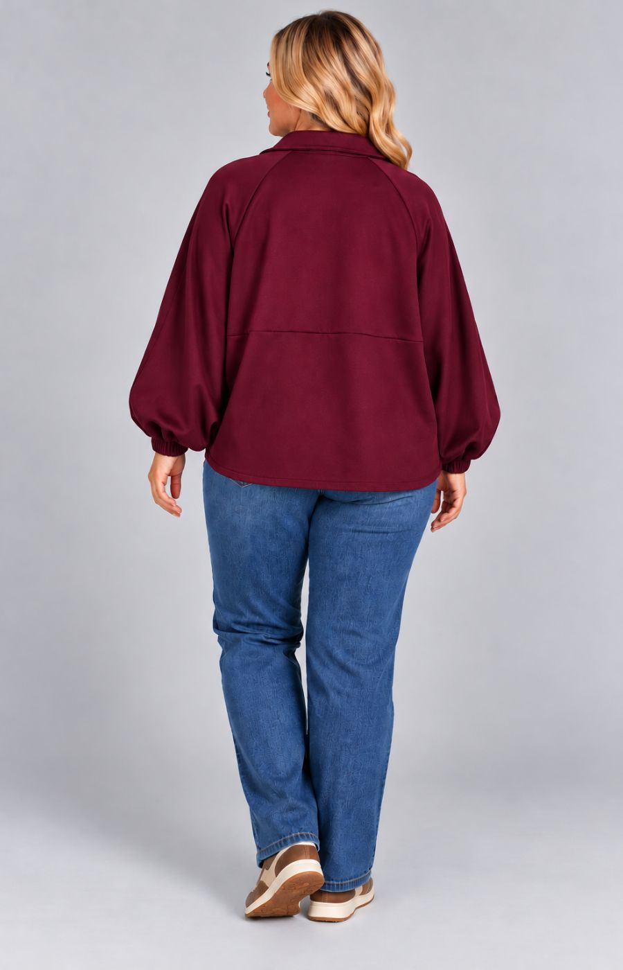 Suzi Bomber Jacket in Wine 