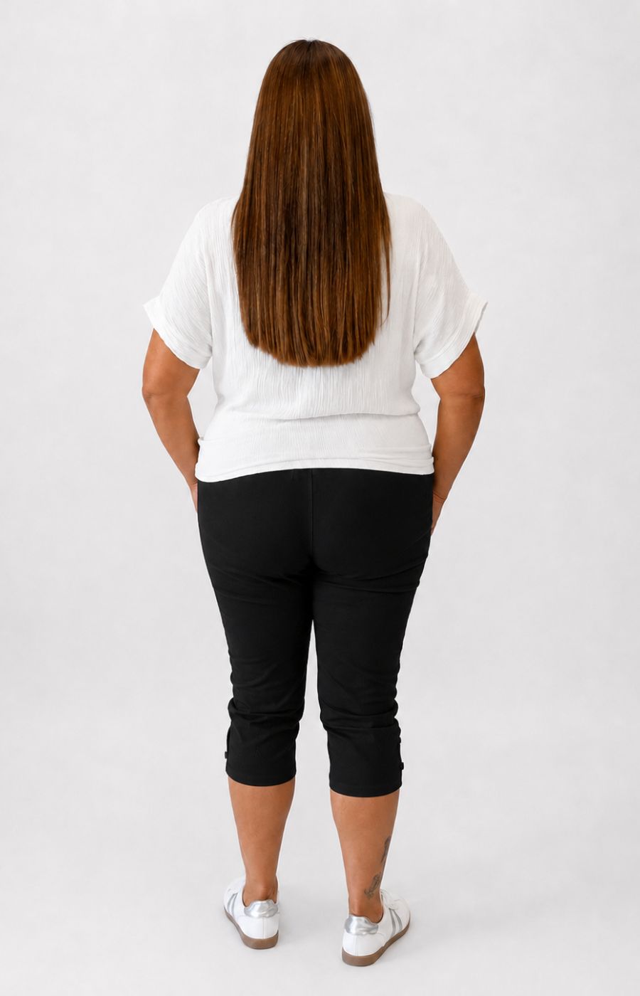 Sydney Crinkle Tie Blouse in White 