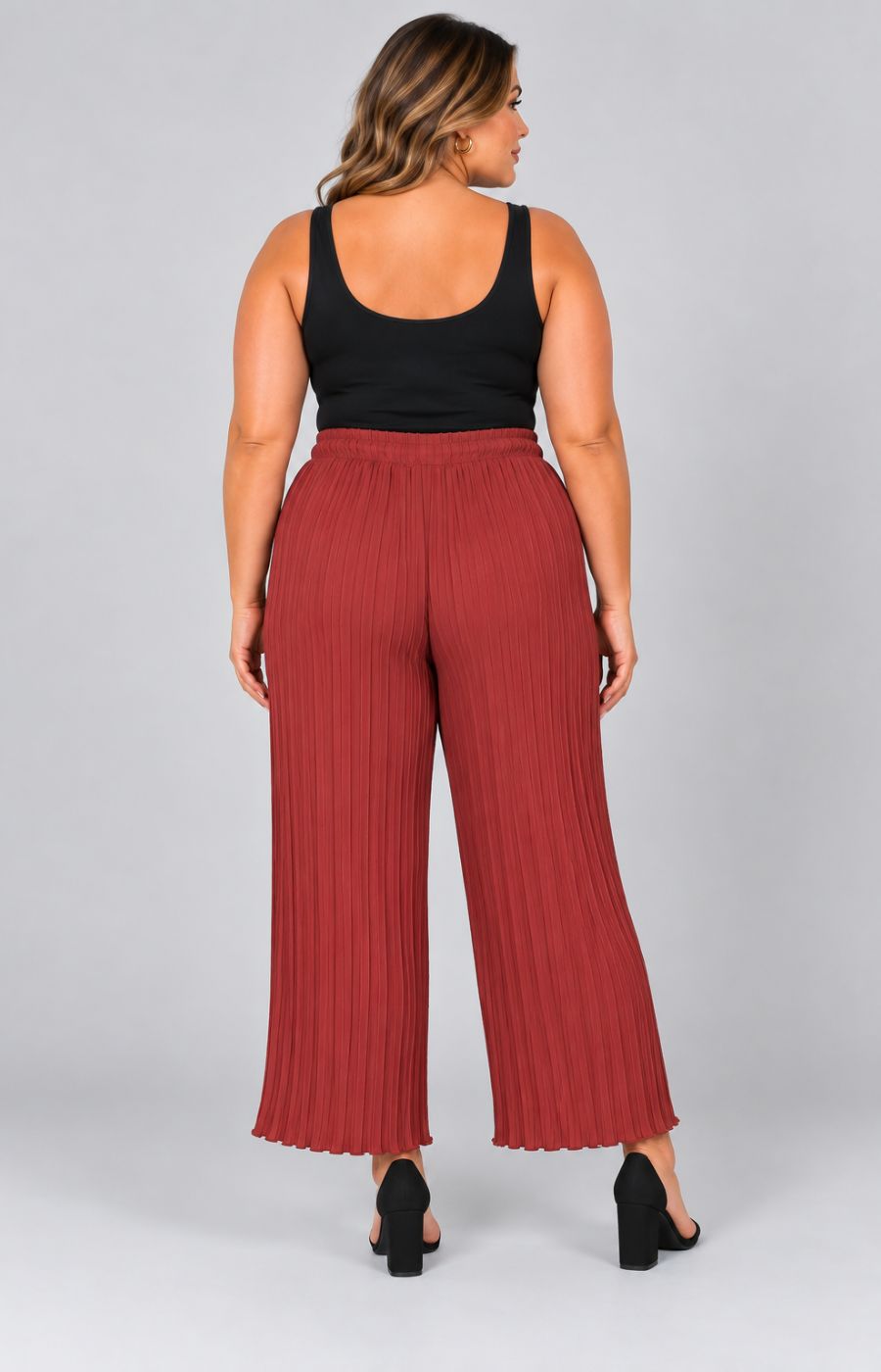 Tammy Pleated Trousers in Rust