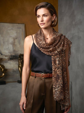 Tanya Scarf in Coffee, This image was created using AI