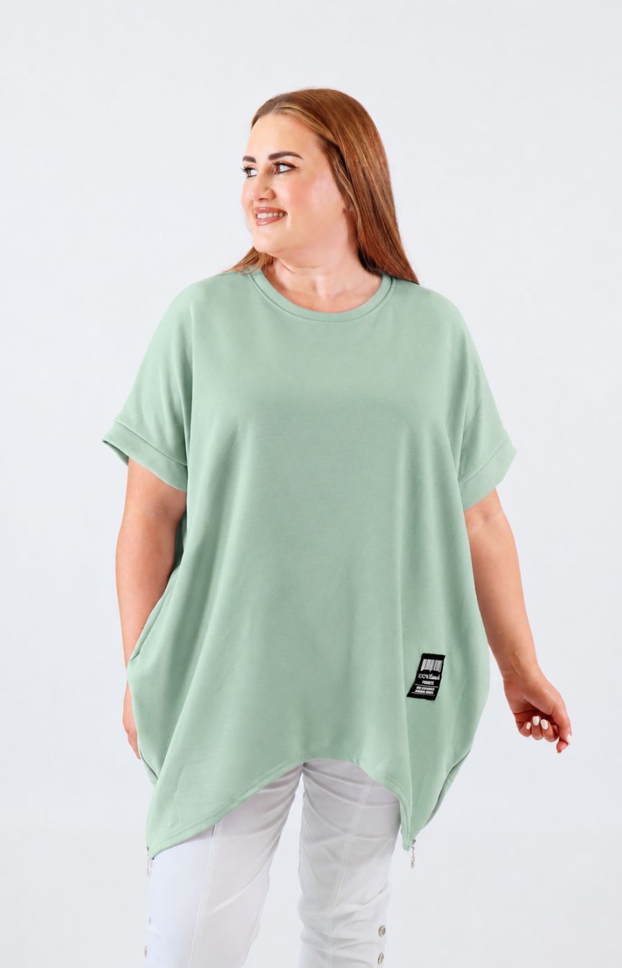 Tara Short Sleeve Sweater in Mint 