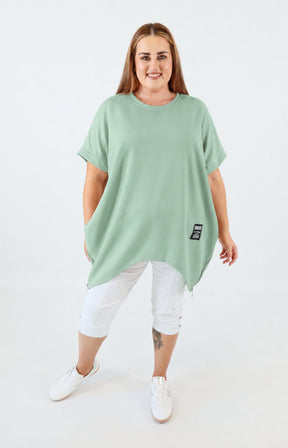 Tara Short Sleeve Sweater in Mint 