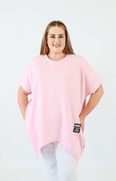 Tara Short Sleeve Sweater in Pink 