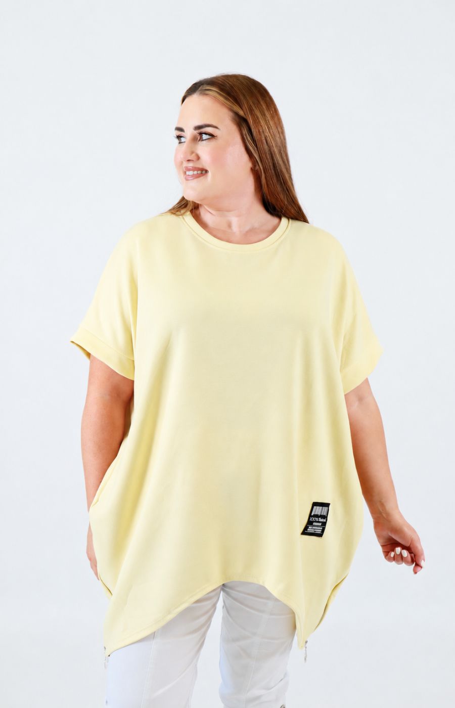 Tara Short Sleeve Sweater in Yellow 