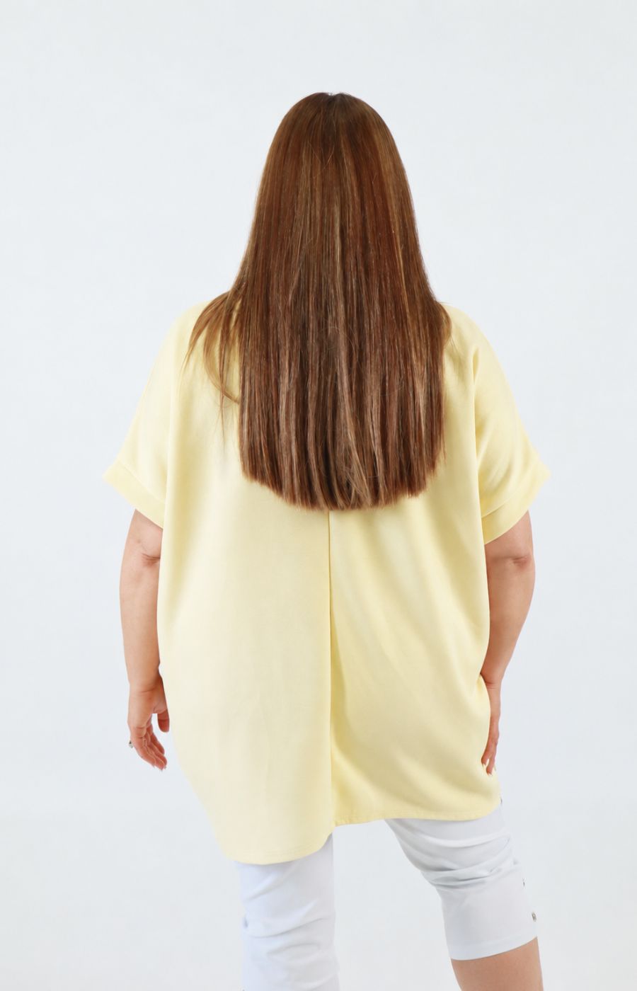Tara Short Sleeve Sweater in Yellow  