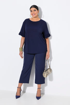 Ulla Popken 7/8th Trousers in Marine 