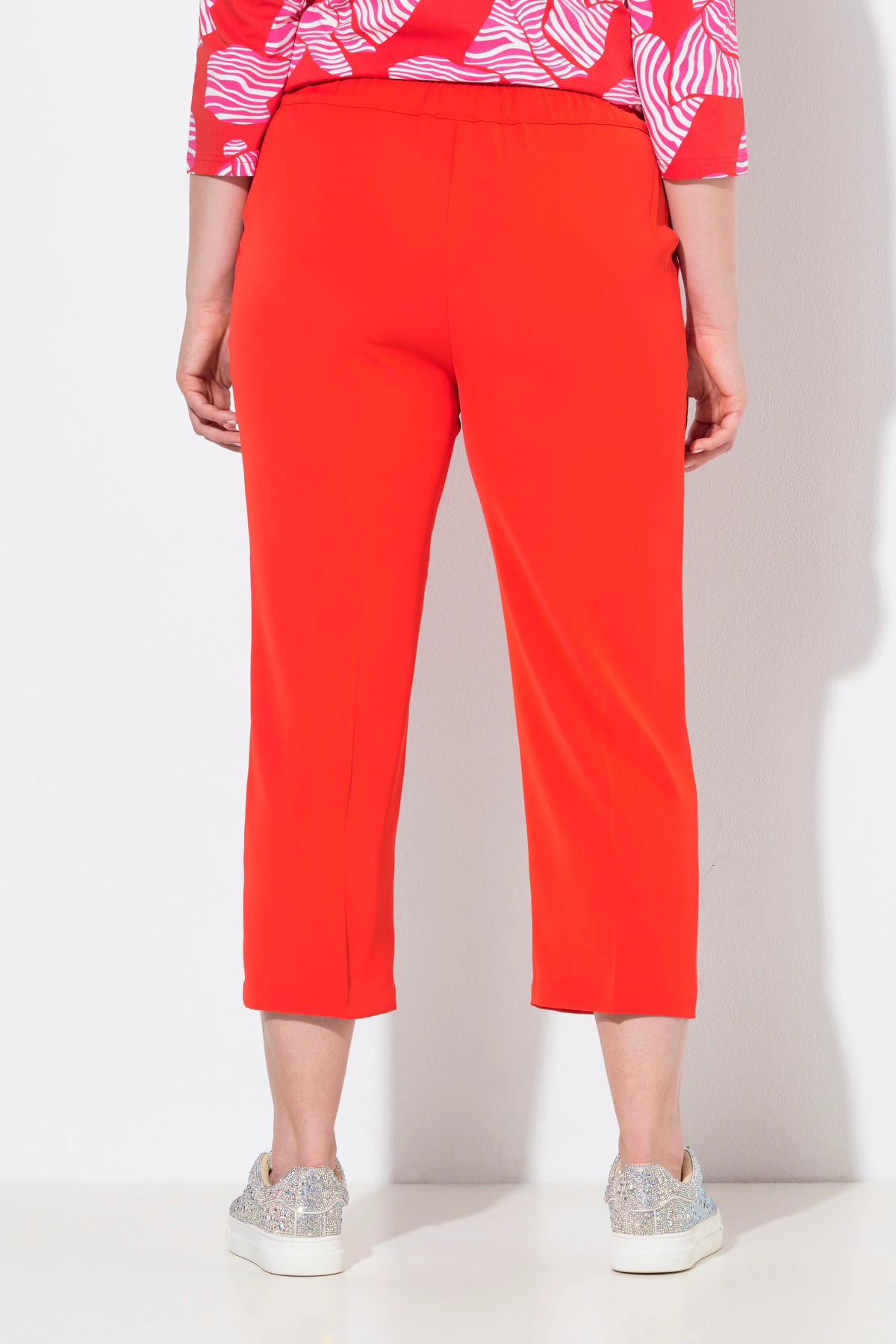 Ulla Popken 7/8th Trousers in Red 