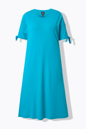 Ulla Popken A-Line Midi Dress in Turquoise 