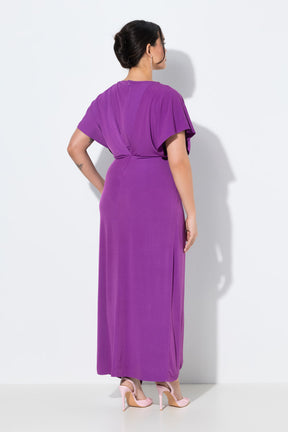 Ulla Popken Belted Dress in Purple 