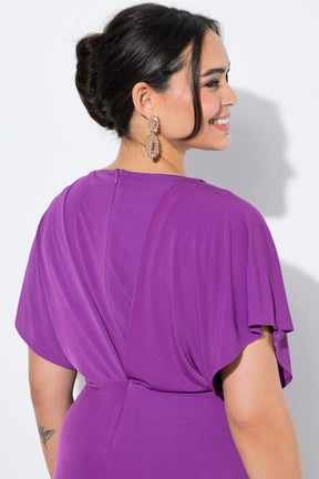 Ulla Popken Belted Dress in Purple 