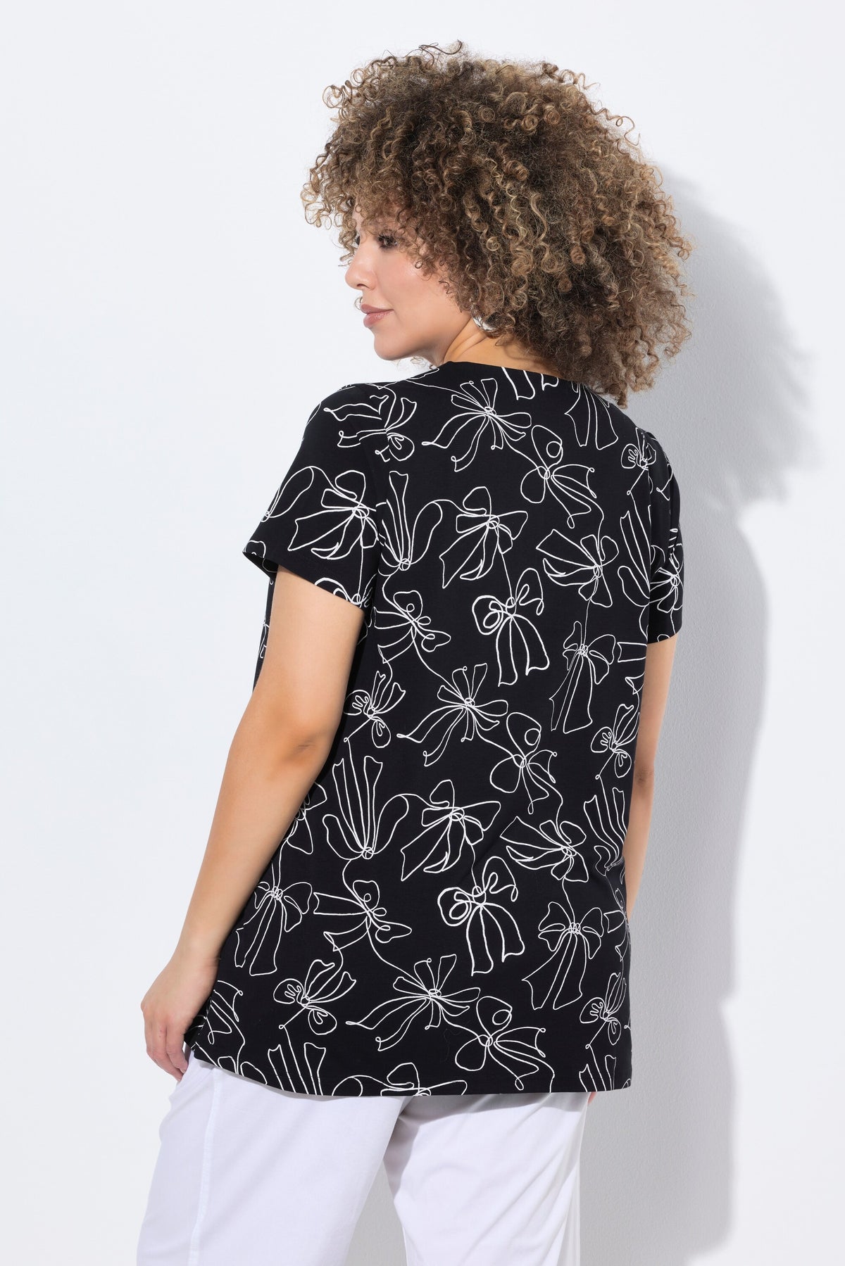 Ulla Popken Black Bow T-Shirt
