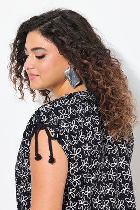 Ulla Popken Black Floral Dress