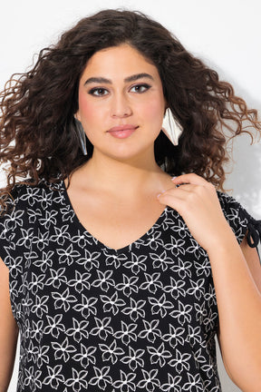 Ulla Popken Black Floral Dress
