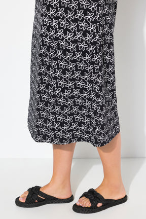 Ulla Popken Black Floral Dress