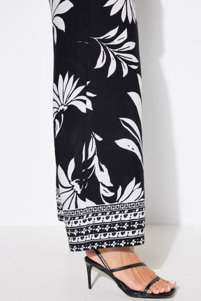 Ulla Popken Black Floral Trousers